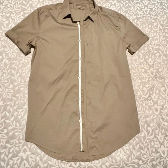 Zara Other - Zara Men's Casual Tan Button-Down Shirt
